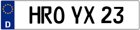 Trailer License Plate